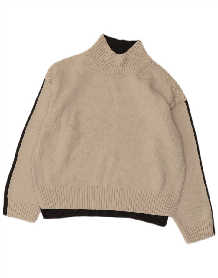 MARKS & SPENCER Womens Turtle Neck Jumper Sweater UK 14 Medium White