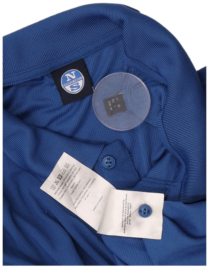 North Sails Mens Polo Shirt Large Blue Polyamide
