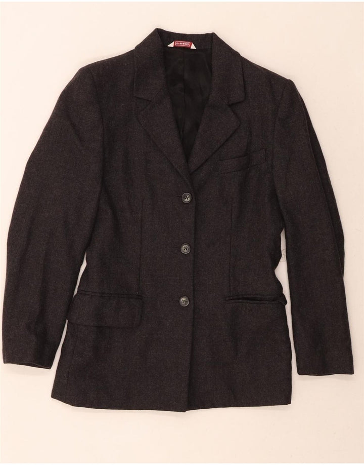 STEFANEL Womens 3 Button Blazer Jacket IT 38 XS Grey Wool Vintage Stefanel and Second-Hand Stefanel from Messina Hembry 