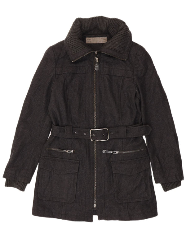 Zara Womens Overcoat UK 16 Large Grey