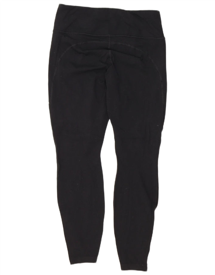 ATHLETA Womens Leggings UK 14 Large Black Geometric Nylon