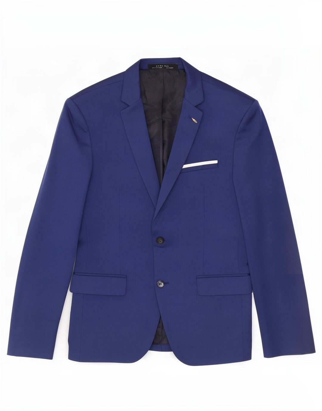 Zara Mens 2 Button Blazer Jacket EU 52 Large Blue