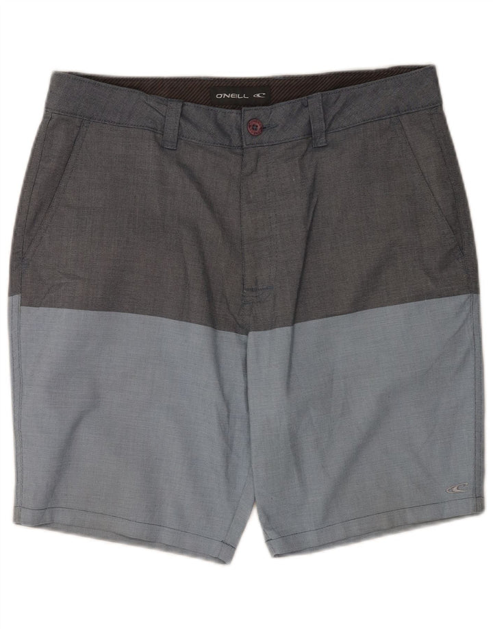 O'Neill Mens Chino Shorts W33 Medium Grey Colourblock Cotton