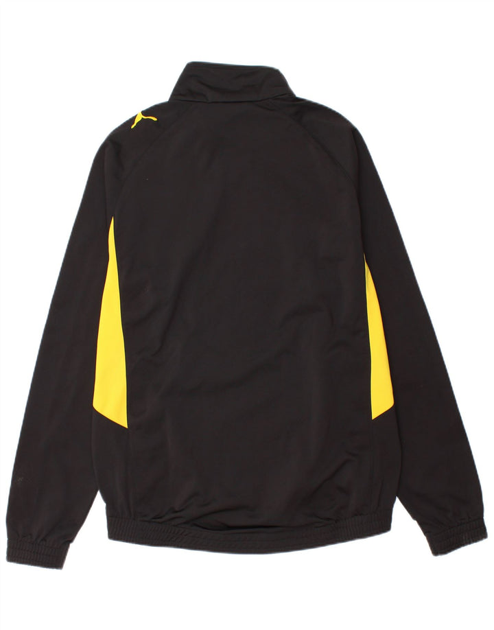 Puma Mens Graphic Tracksuit Top Jacket Small Black Colourblock Polyester