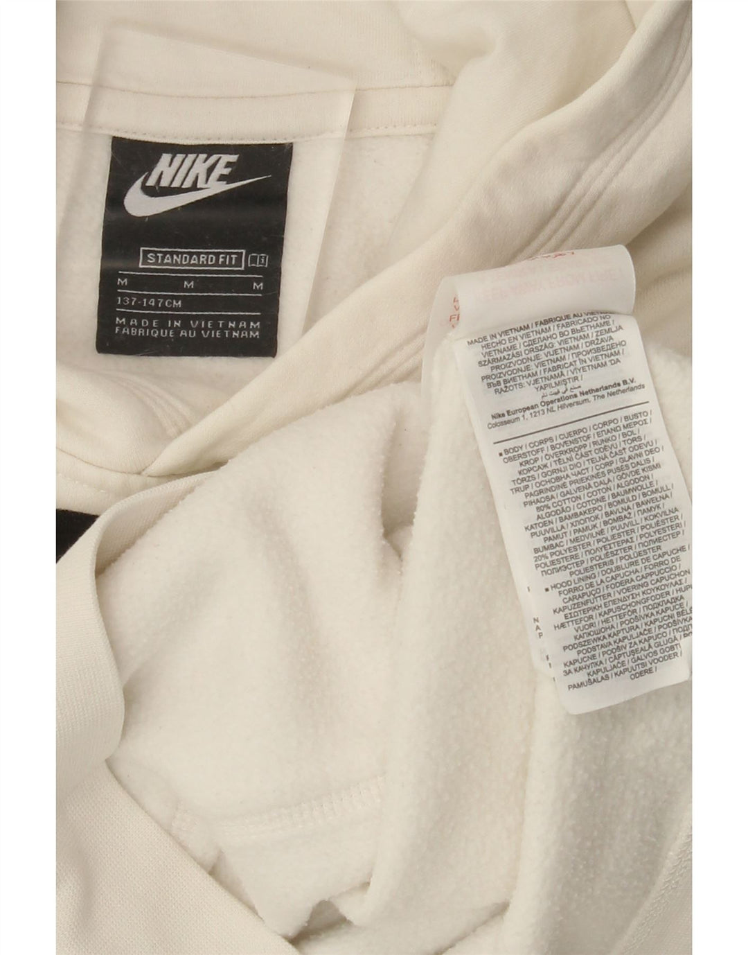 NIKE Boys Graphic Standard Fit Hoodie Jumper 10-11 Years Medium White