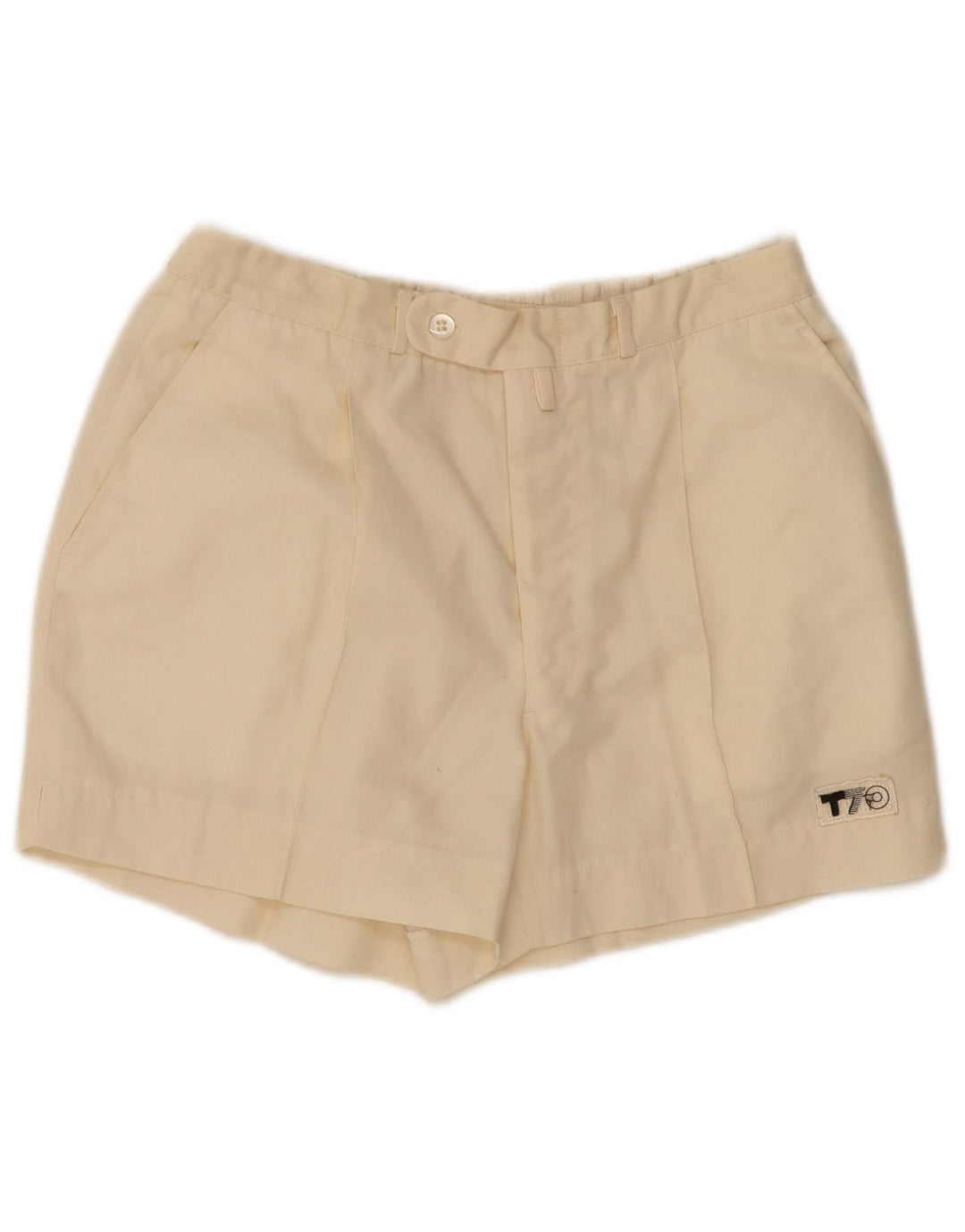 VINTAGE Womens Chino Shorts W28 Medium  Off White