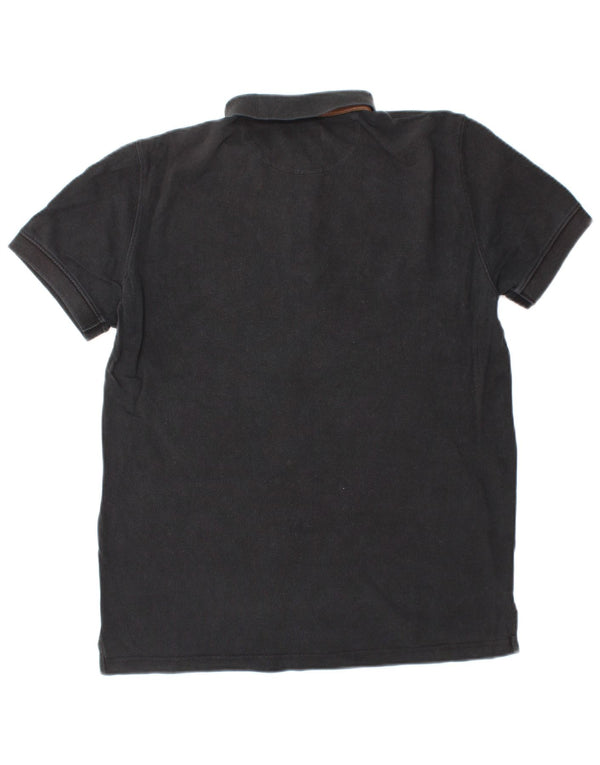 MASSIMO DUTTI Mens Polo Shirt Small Black
