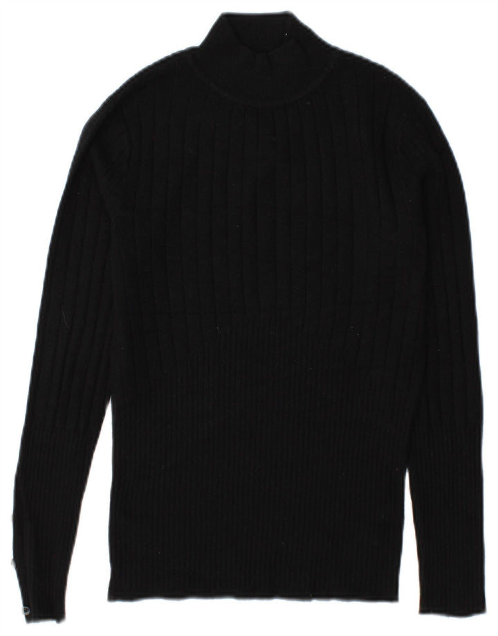 Marks & Spencer Womens Turtle Neck Jumper Sweater UK 8 Small Black