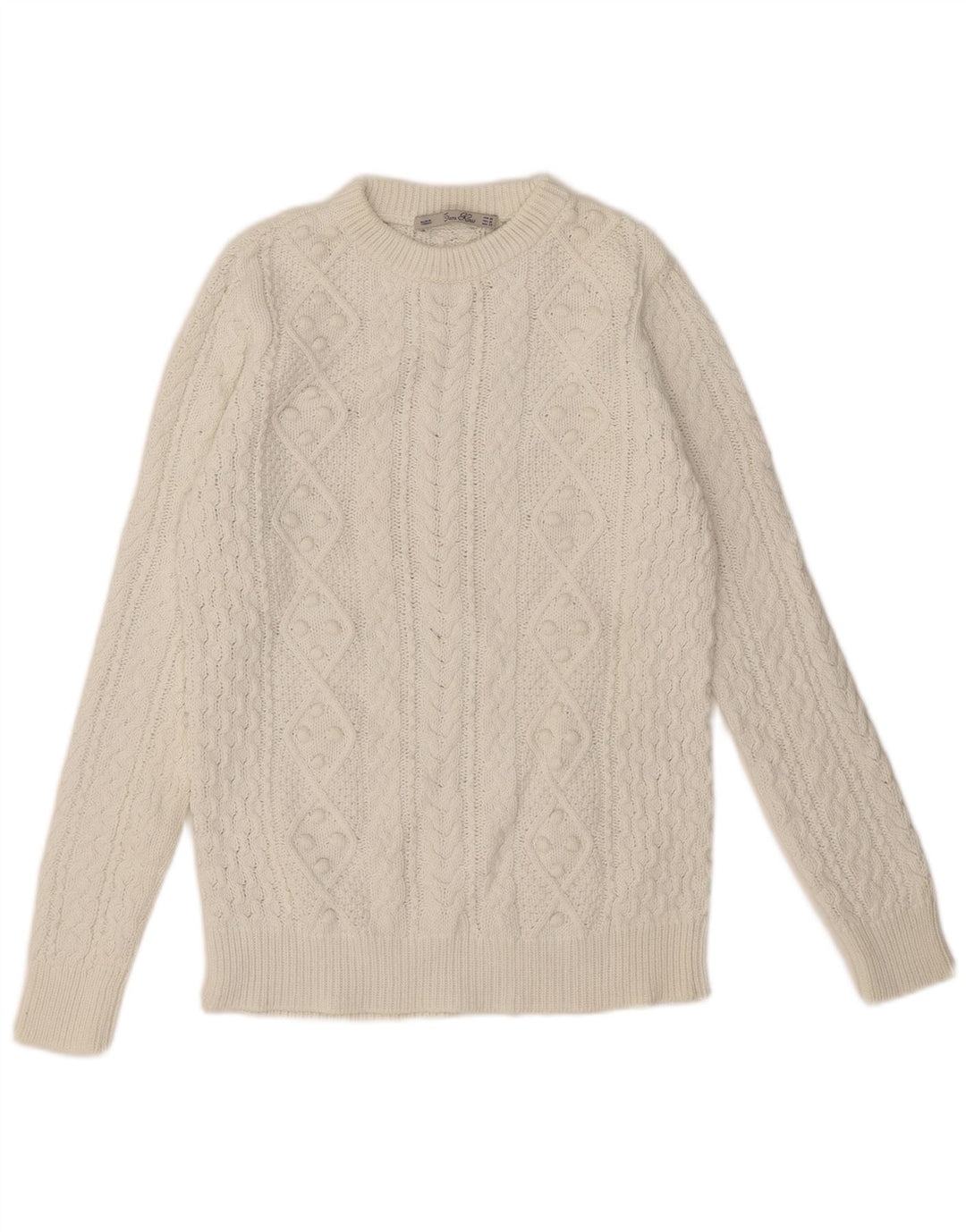 Zara Womens Crew Neck Jumper Sweater Medium White