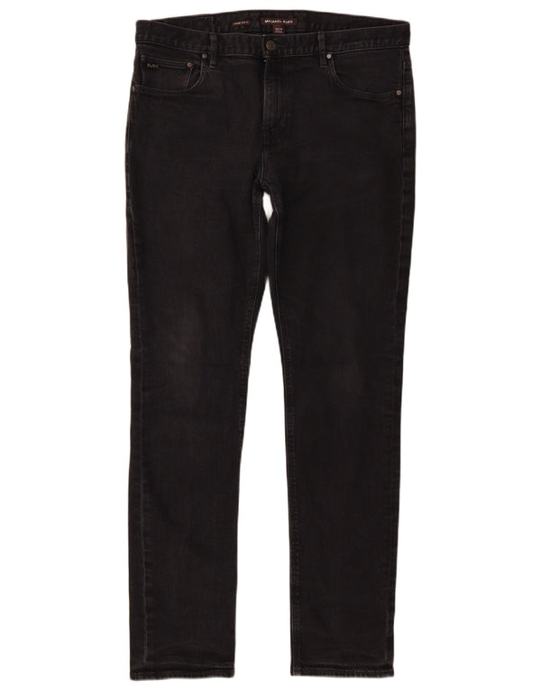 Michael Kors Mens Slim Jeans W34 L32 Black Cotton