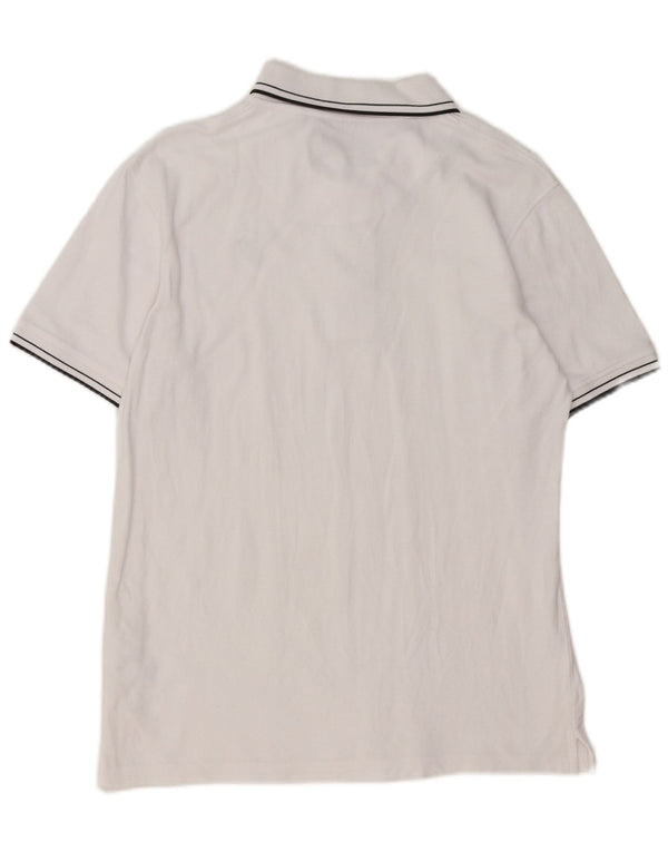 Lyle & Scott Mens Polo Shirt Large White Cotton