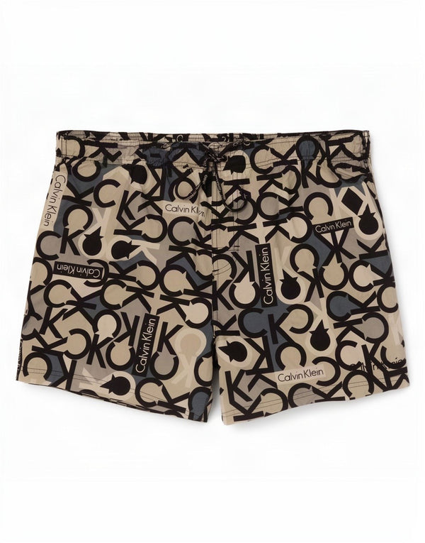 Calvin Klein Mens Graphic Swimming Shorts XL Grey Nylon