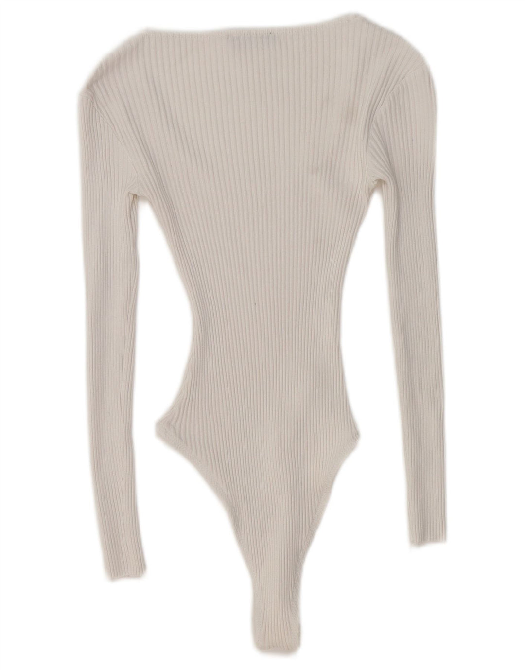 ZARA Womens Long Sleeve Bodysuit UK 8 Small White