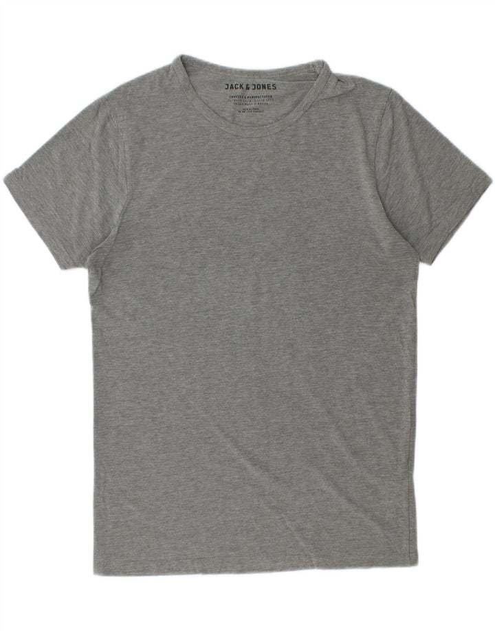 JACK & JONES Mens T-Shirt Top Large Grey Cotton Vintage Jack & Jones and Second-Hand Jack & Jones from Messina Hembry 