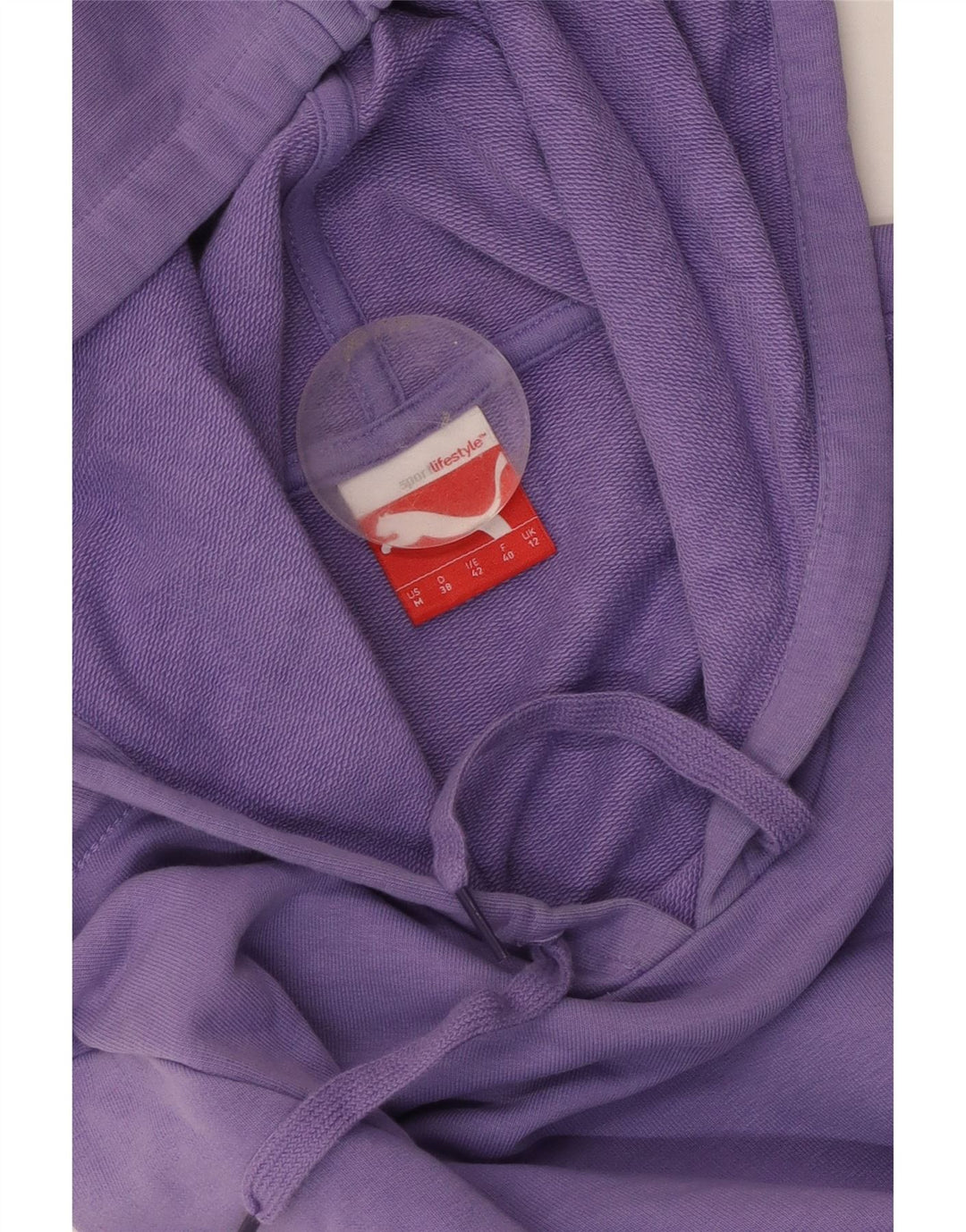 PUMA Womens Hoodie Jumper UK 12 Medium  Purple