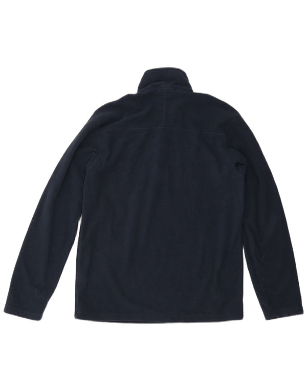 THE NORTH FACE Mens Zip Neck Fleece Jumper Small Navy Blue Polyester