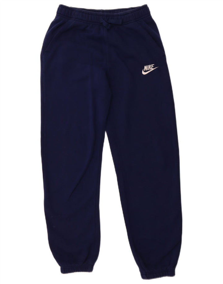 NIKE Boys Tracksuit Trousers Joggers 13-14 Years XL  Navy Blue Cotton