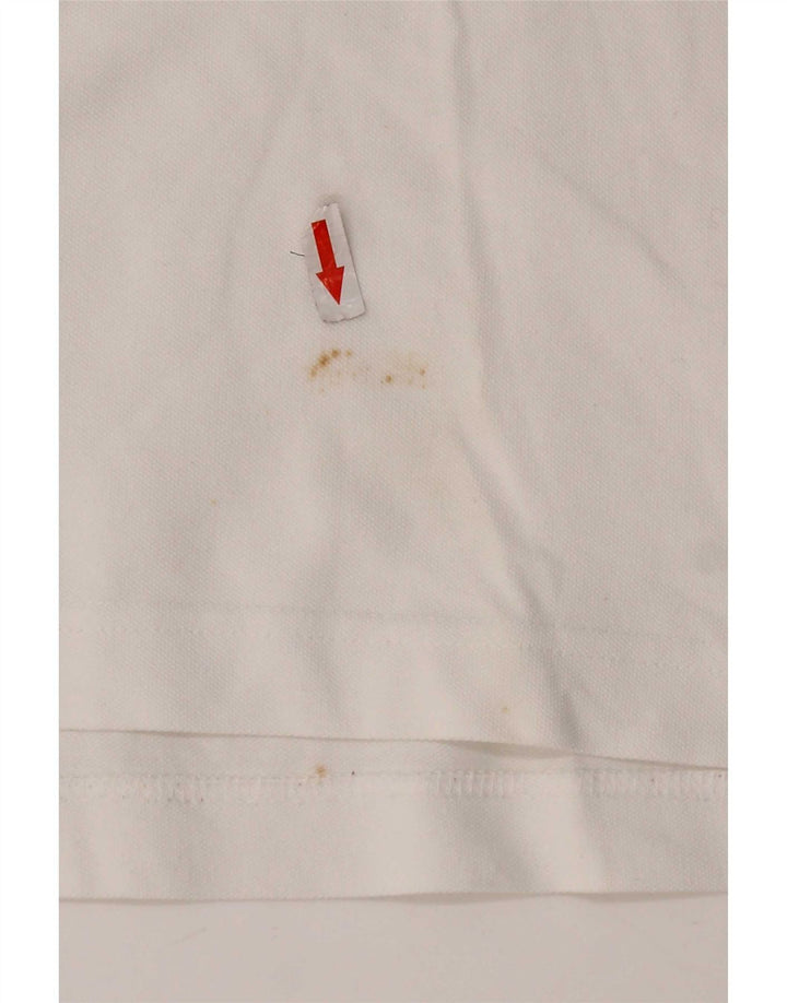 Kappa Mens Polo Shirt Large White Cotton