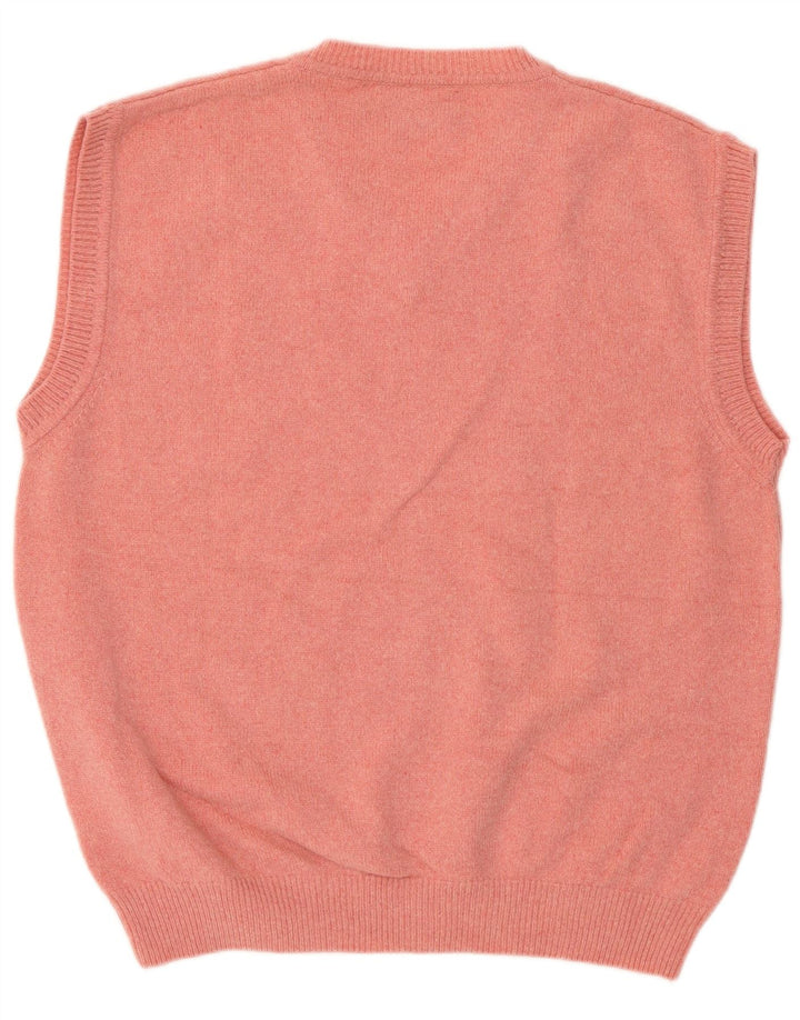 Marlboro Classics Mens Vest Tank Top Large Pink Wool