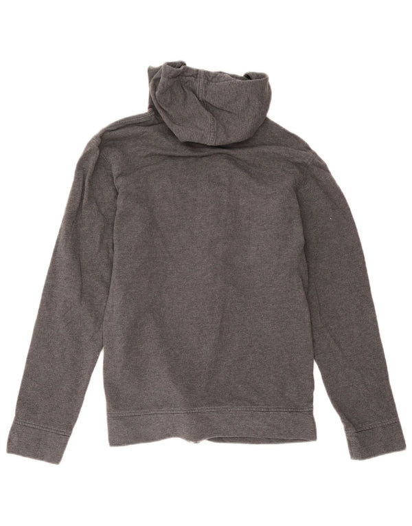 Adidas Womens Zip Hoodie Sweater UK 10 Small Grey Cotton