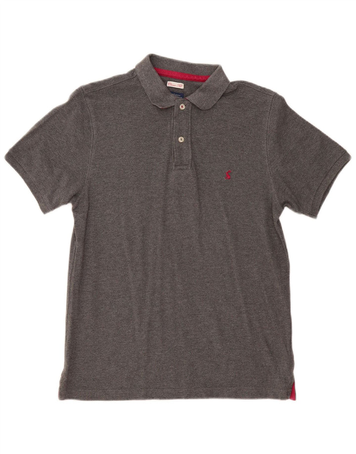 JOULES Mens Classic Fit Polo Shirt Small Grey Cotton