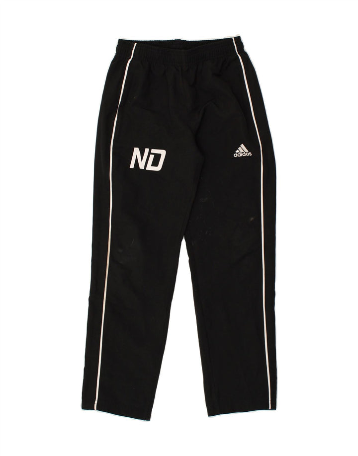 ADIDAS Boys Graphic Tracksuit Trousers 9-10 Years Black Polyester | Vintage Adidas | Thrift | Second-Hand Adidas | Used Clothing | Messina Hembry 