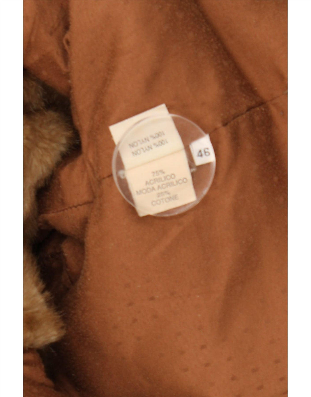 ASHWELL Womens Oversized Faux Fur Coat IT 46 Large Brown Acrylic