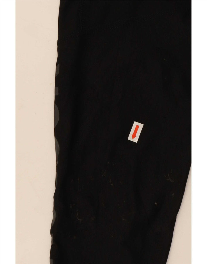 Reebok Womens Graphic Leggings UK 12 Medium Black