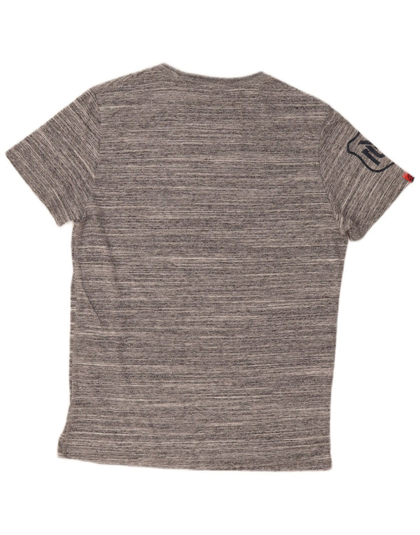 Superdry Mens Graphic T-Shirt Top Large Grey Flecked