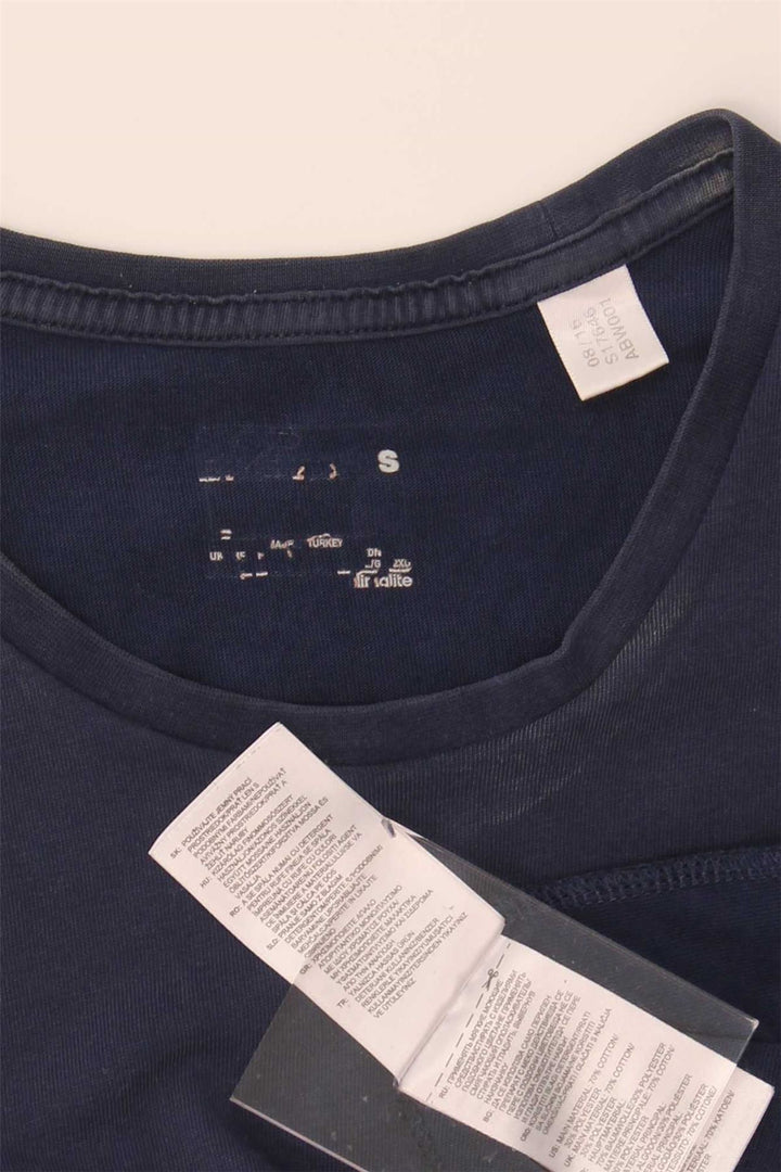 ADIDAS Mens Climalite T-Shirt Top Medium Navy Blue Cotton