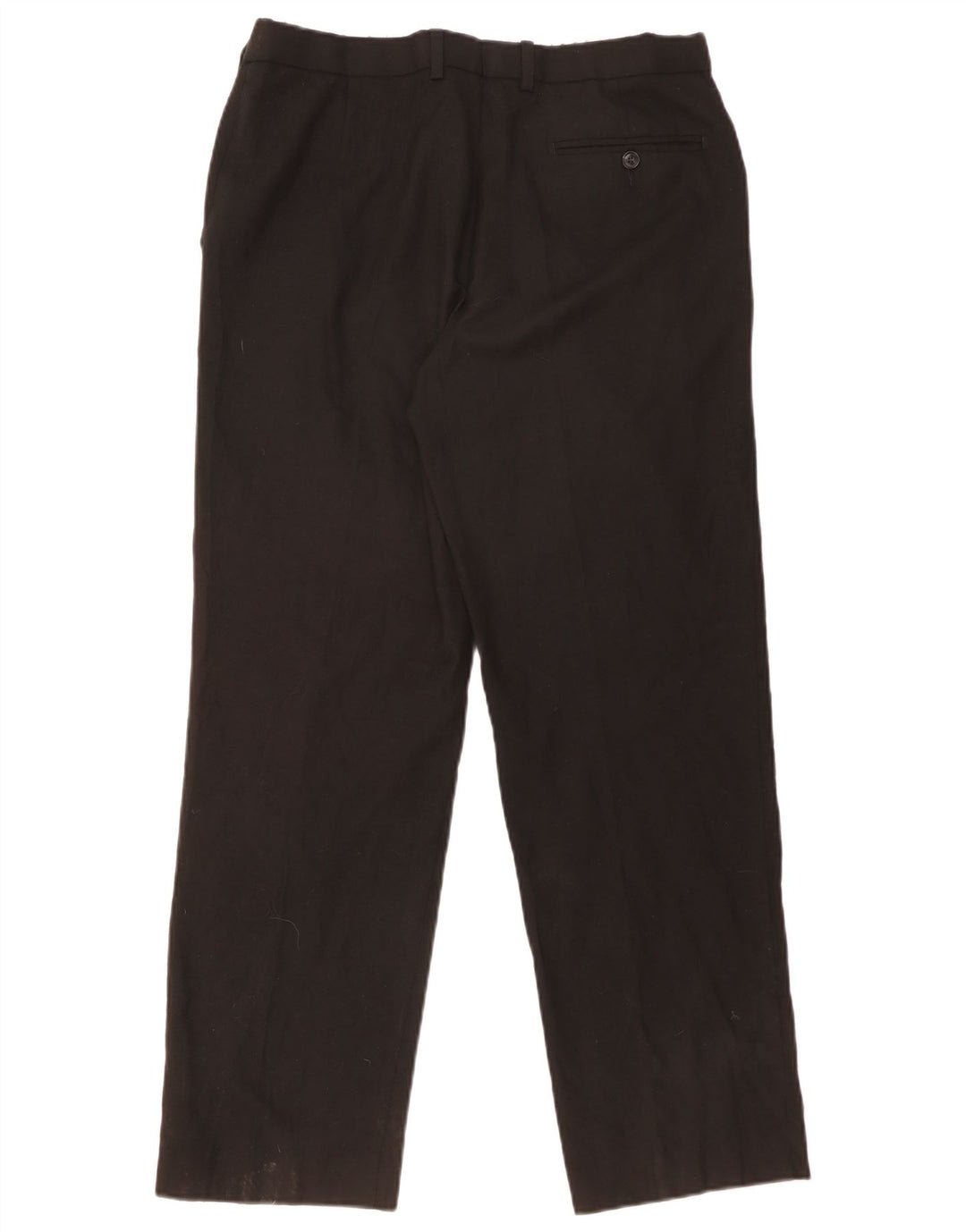 MARKS & SPENCER Mens Regular Fit Suit Trousers W34 L31 Black Wool