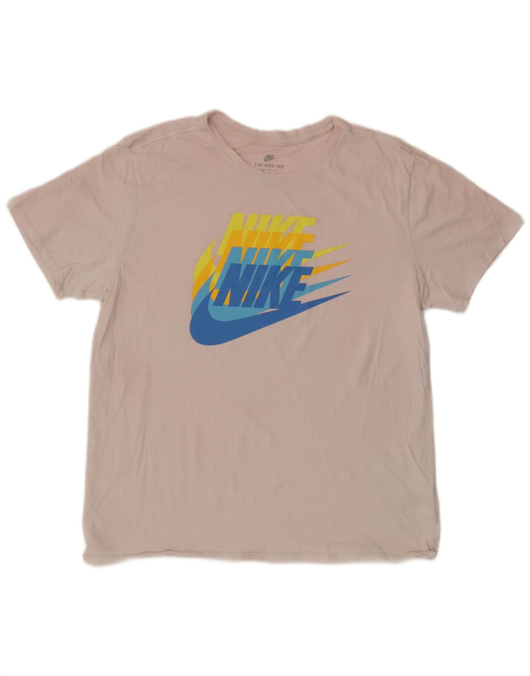 NIKE Mens Athletic Cut Graphic T-Shirt Top XL Pink Cotton