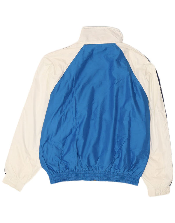 Asics Mens Graphic Tracksuit Top Jacket Medium Blue Colourblock Polyester