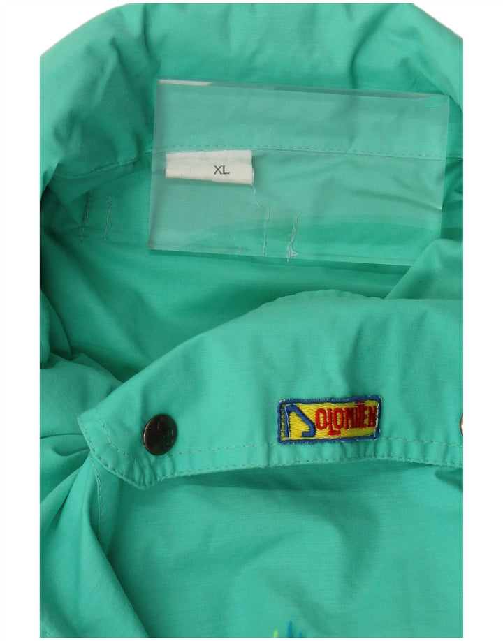 DOLOMITEN Mens Hooded Utility Jacket UK 42 XL Turquoise