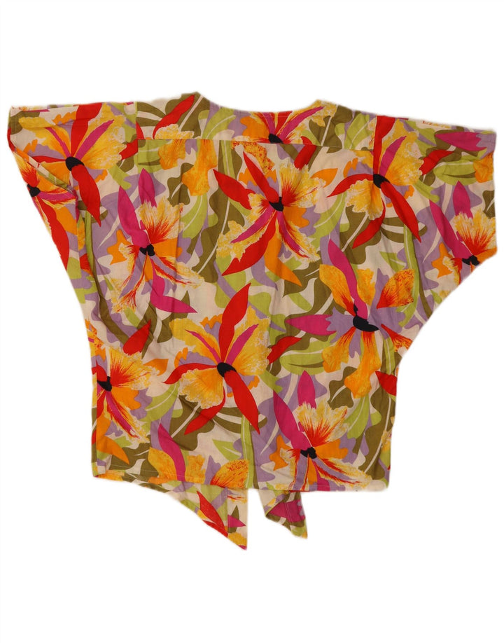Prisma Womens Short Sleeve Shirt Blouse IT 42 Medium Multicoloured Floral
