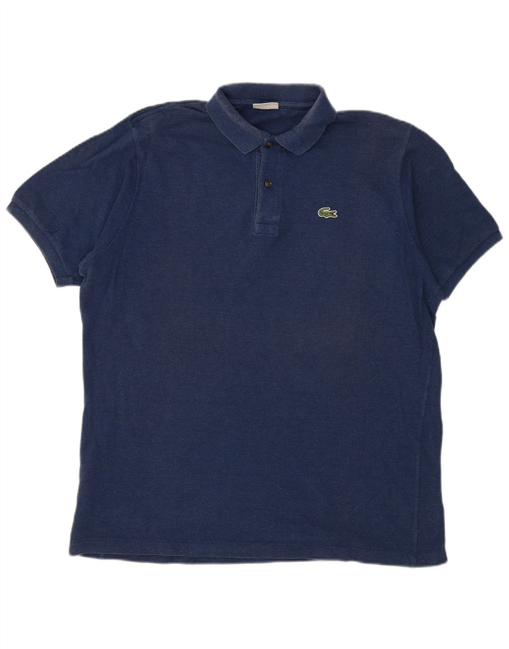Lacoste Mens Polo Shirt Size 7 2XL Navy Blue Cotton
