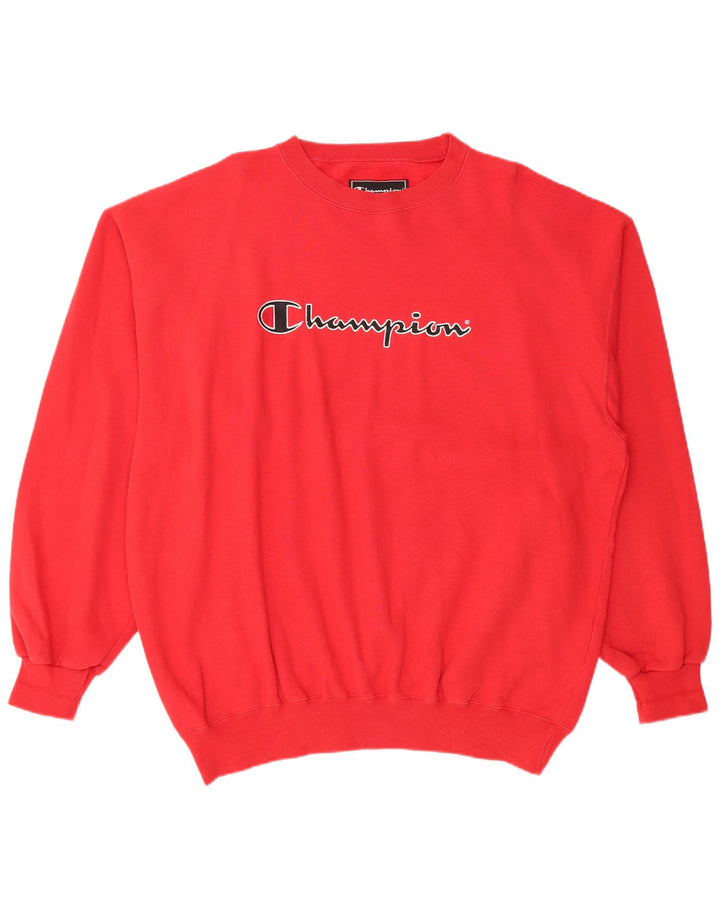 Champion Mens Graphic Sweatshirt Jumper 2XL Red Cotton