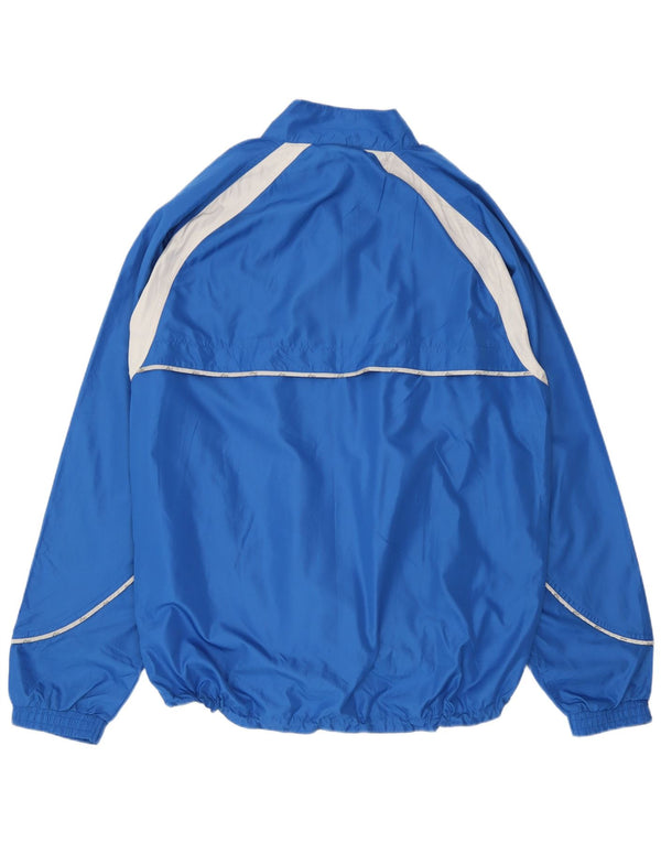 Asics Mens Graphic Tracksuit Top Jacket XL Blue Colourblock Microfibers