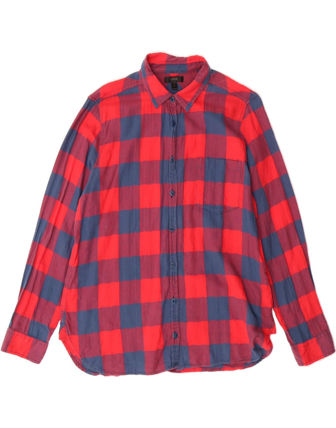 J. CREW Womens Flannel Shirt US 12 Large Red Check Cotton Vintage J. Crew and Second-Hand J. Crew from Messina Hembry 