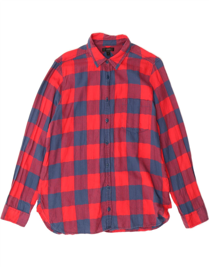 J. CREW Womens Flannel Shirt US 12 Large Red Check Cotton Vintage J. Crew and Second-Hand J. Crew from Messina Hembry 