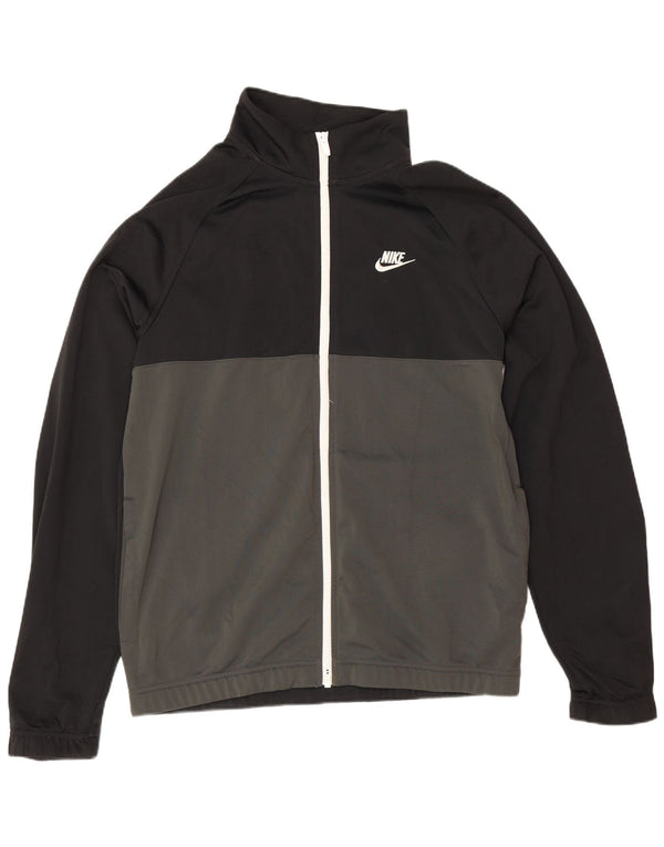 Nike Mens Regular Fit Tracksuit Top Jacket Medium Black Colourblock Sports