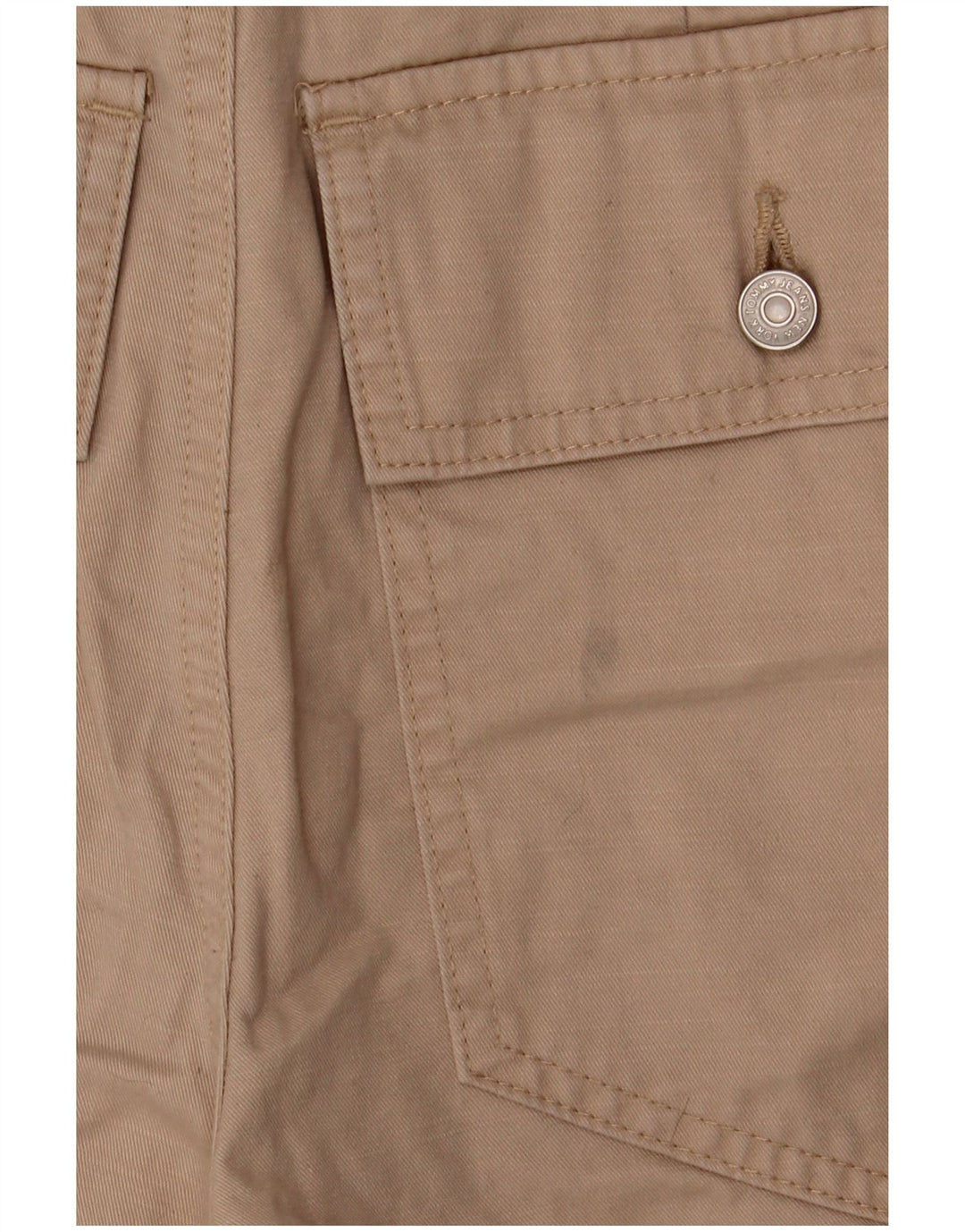 Tommy Hilfiger Womens High Rise Cargo Shorts W26 Small Beige