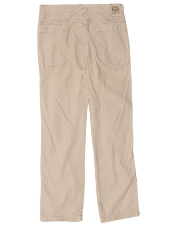 MURPHY & NYE Mens Straight Casual Trousers W33 L32 Off White Cotton