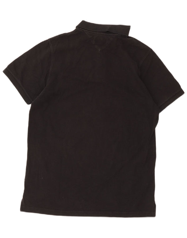 Tommy Hilfiger Mens Polo Shirt XL Black Cotton