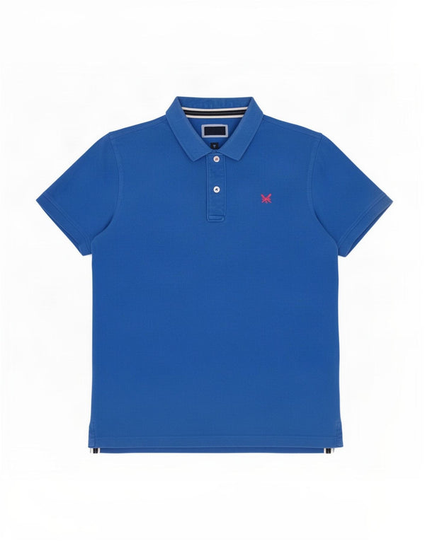 Crew Clothing Mens Polo Shirt Medium Blue Cotton