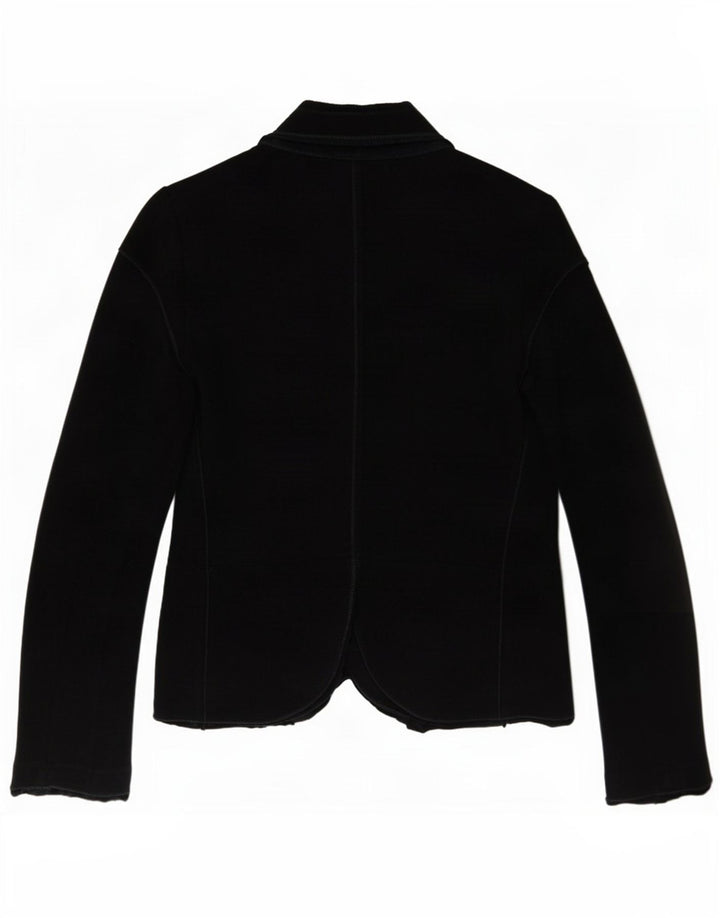 Marithe Francois Girbaud Womens 5 Button Blazer Jacket IT 42 Medium Black