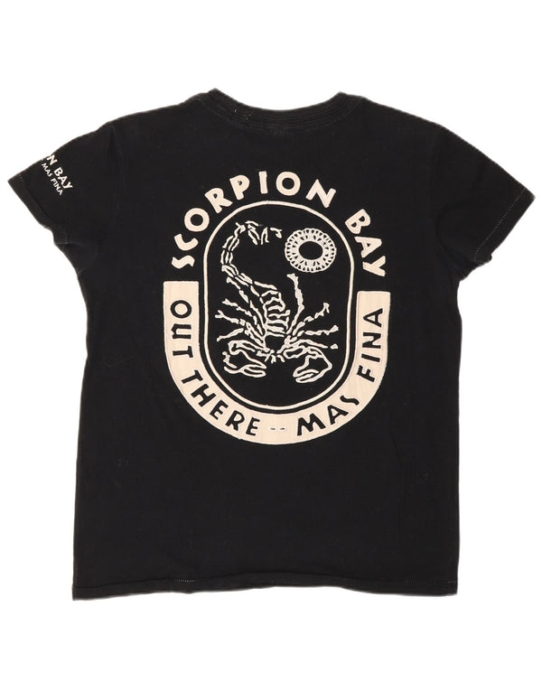 Scorpion Bay Womens Graphic T-Shirt Top UK 18 XL Black Polyamide
