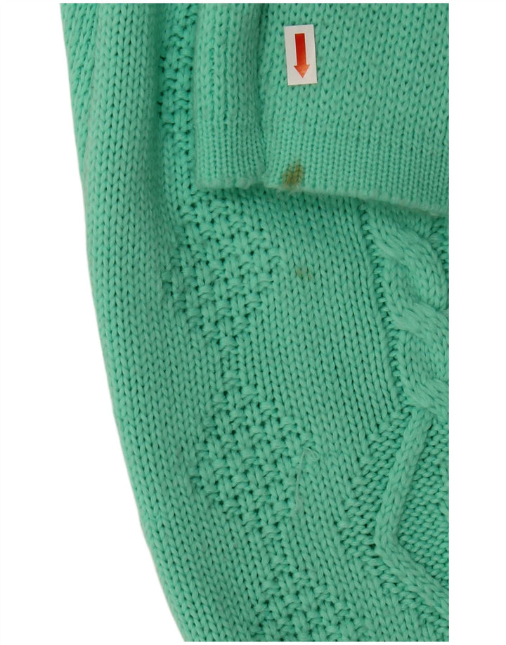 VINTAGE Womens V-Neck Jumper Sweater UK 18 XL Green Acrylic