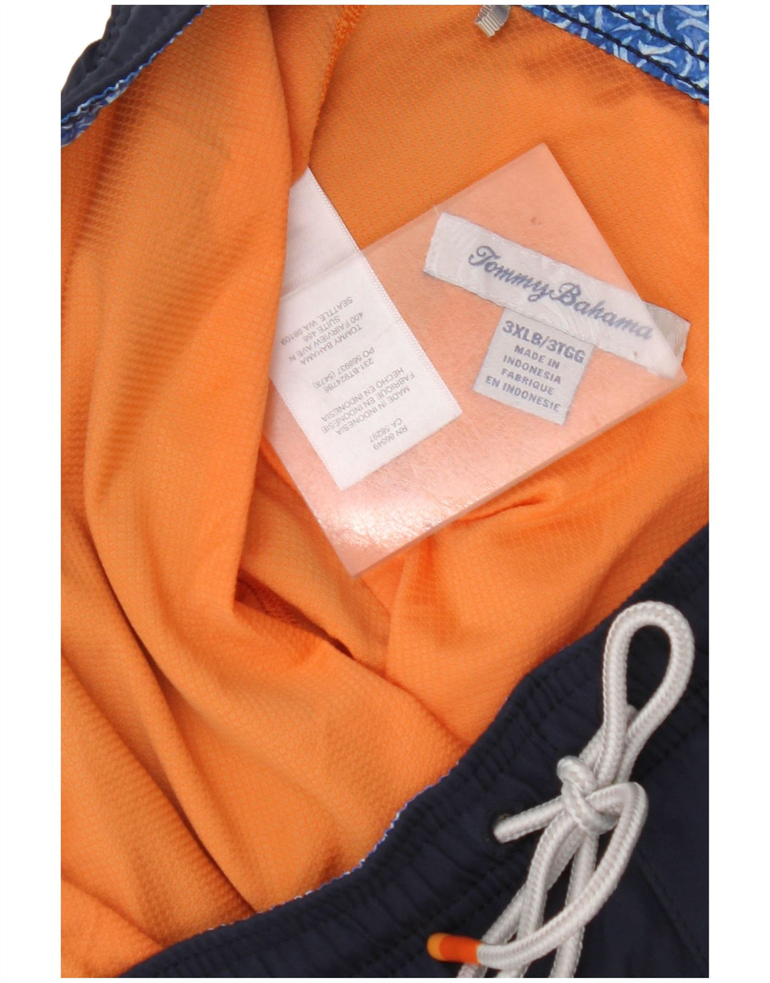 TOMMY BAHAMA Mens Swimming Shorts 3XL  Navy Blue Polyester