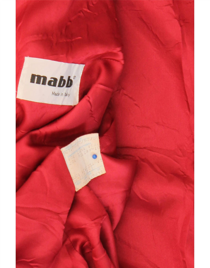 mabb Womens Oversized Double Breasted Coat UK 18 XL Red Wool